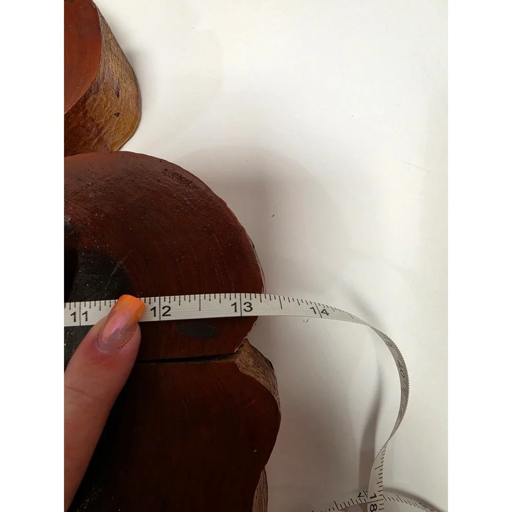 vintage live-edge wall clock is crafted from a natural wood tree slice,